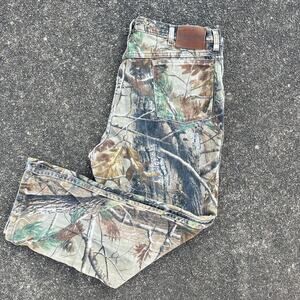Men’s Vintage Wrangler Realtree Camouflage Pants Size 40x30